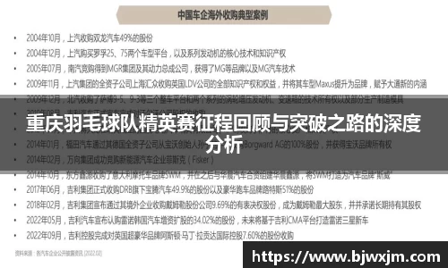 重庆羽毛球队精英赛征程回顾与突破之路的深度分析
